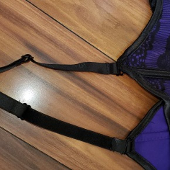 Nwot Lingerie Corset Bustier Bone In Hookeye Garters Large - Picture 2 of 6